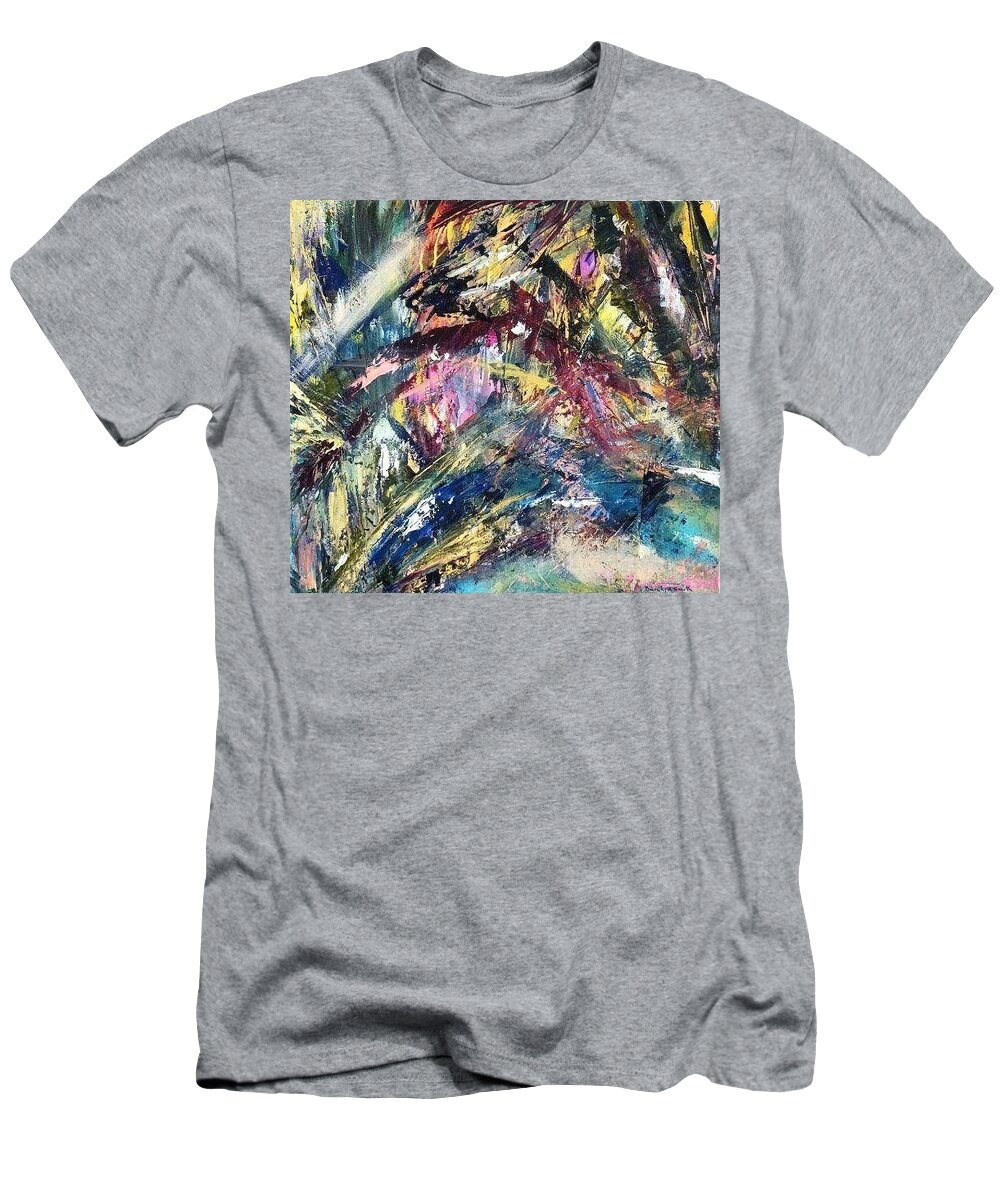  T-Shirt featuring the painting Scamble by Beverly Smith