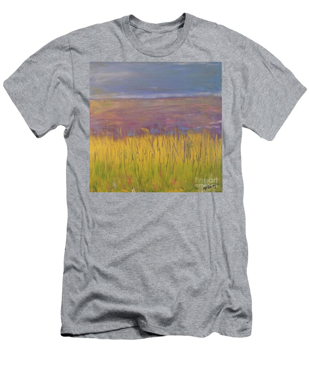 Sea Oats Horizon T-Shirt featuring the painting Sea Oats by Patty Donoghue