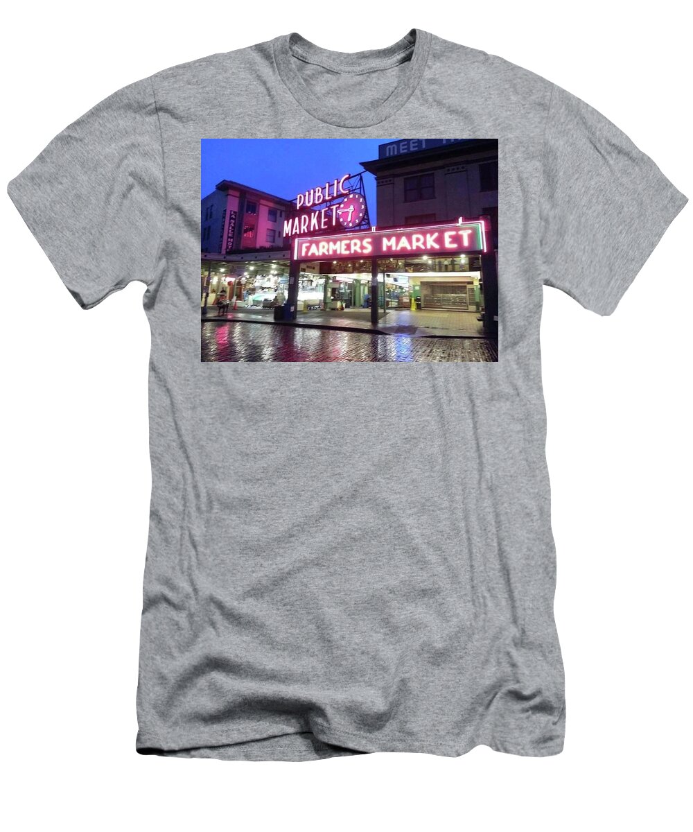 Public Market T-Shirt featuring the photograph Seattle by FD Graham