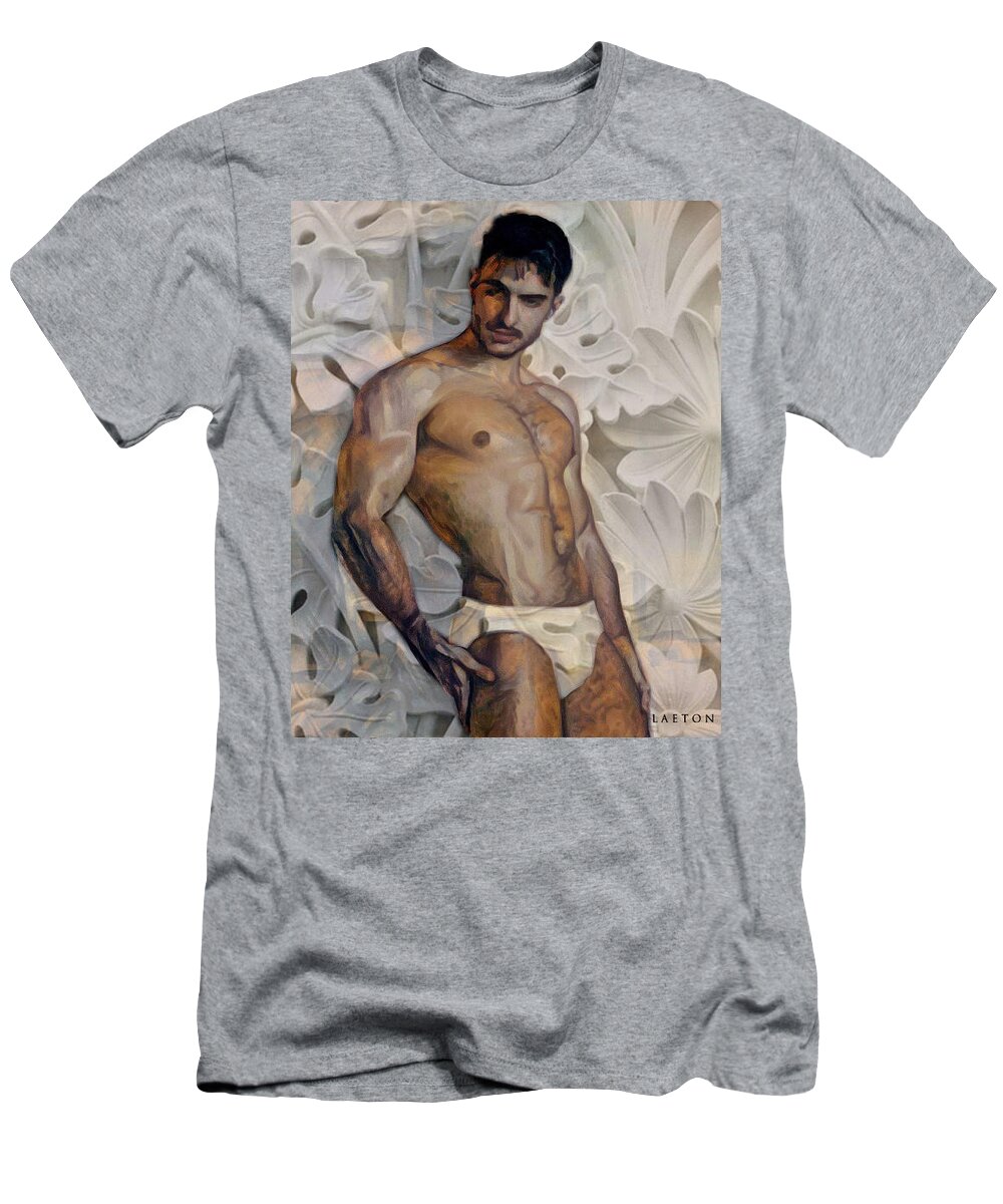 Male T-Shirt featuring the digital art Sebastian by Richard Laeton
