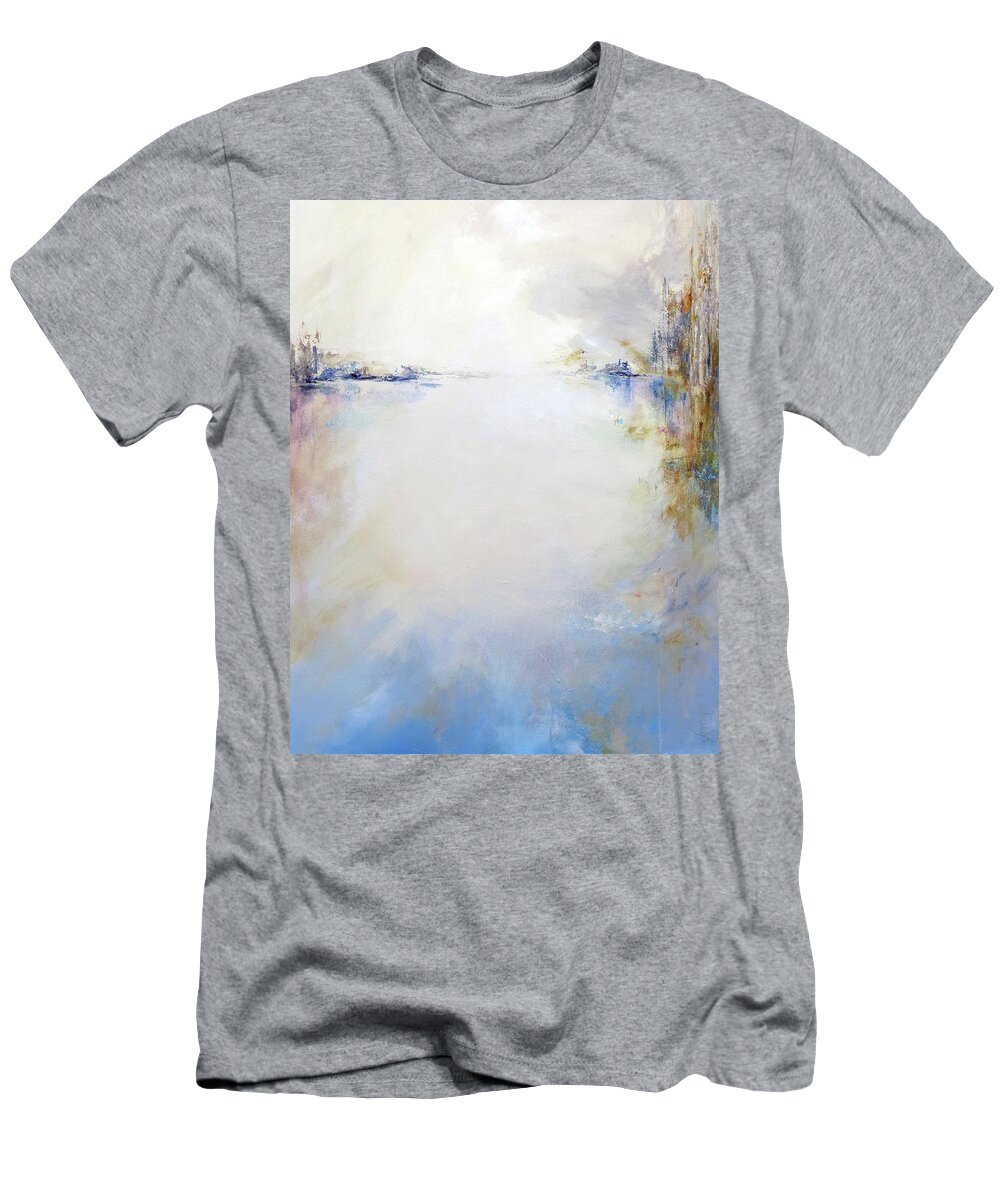 Lake T-Shirt featuring the painting Seeking Answers From The Lake by Dina Dargo