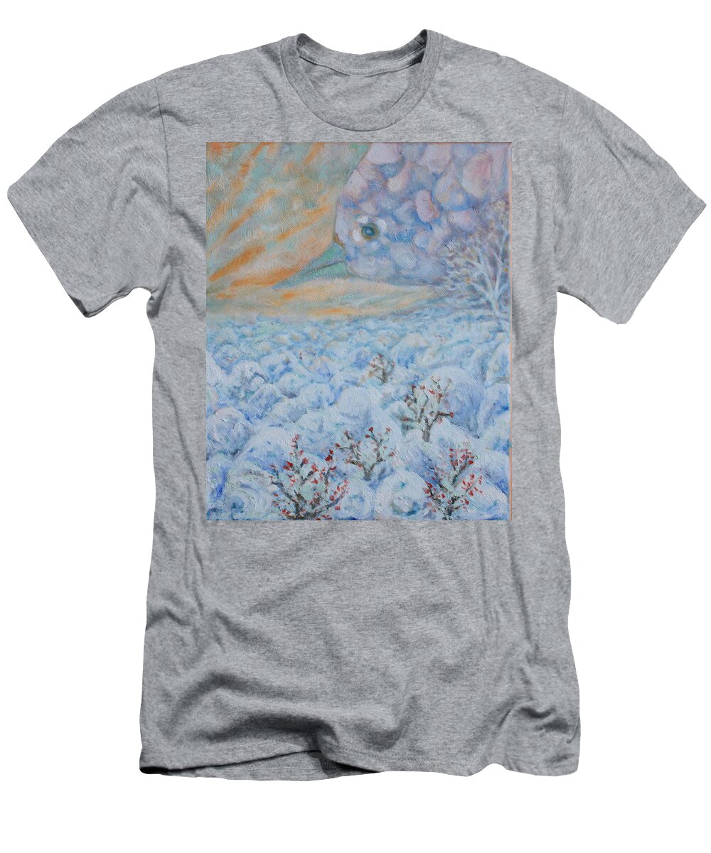 Somewhere High T-Shirt featuring the painting Somewhere high by Elzbieta Goszczycka