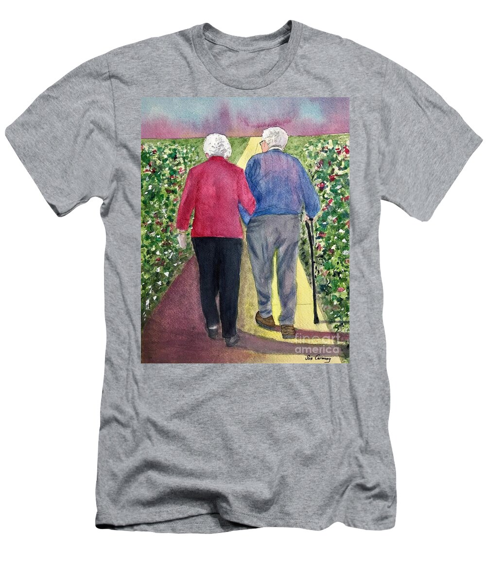 Elderly T-Shirt featuring the painting Soul Mates by Sue Carmony