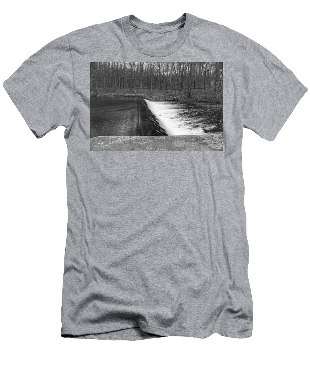 Waterloo Village T-Shirt featuring the photograph Spillway at Waterloo Village by Christopher Lotito