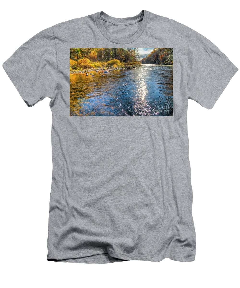 Farmington River T-Shirt featuring the photograph Spring Hole by Tom Cameron
