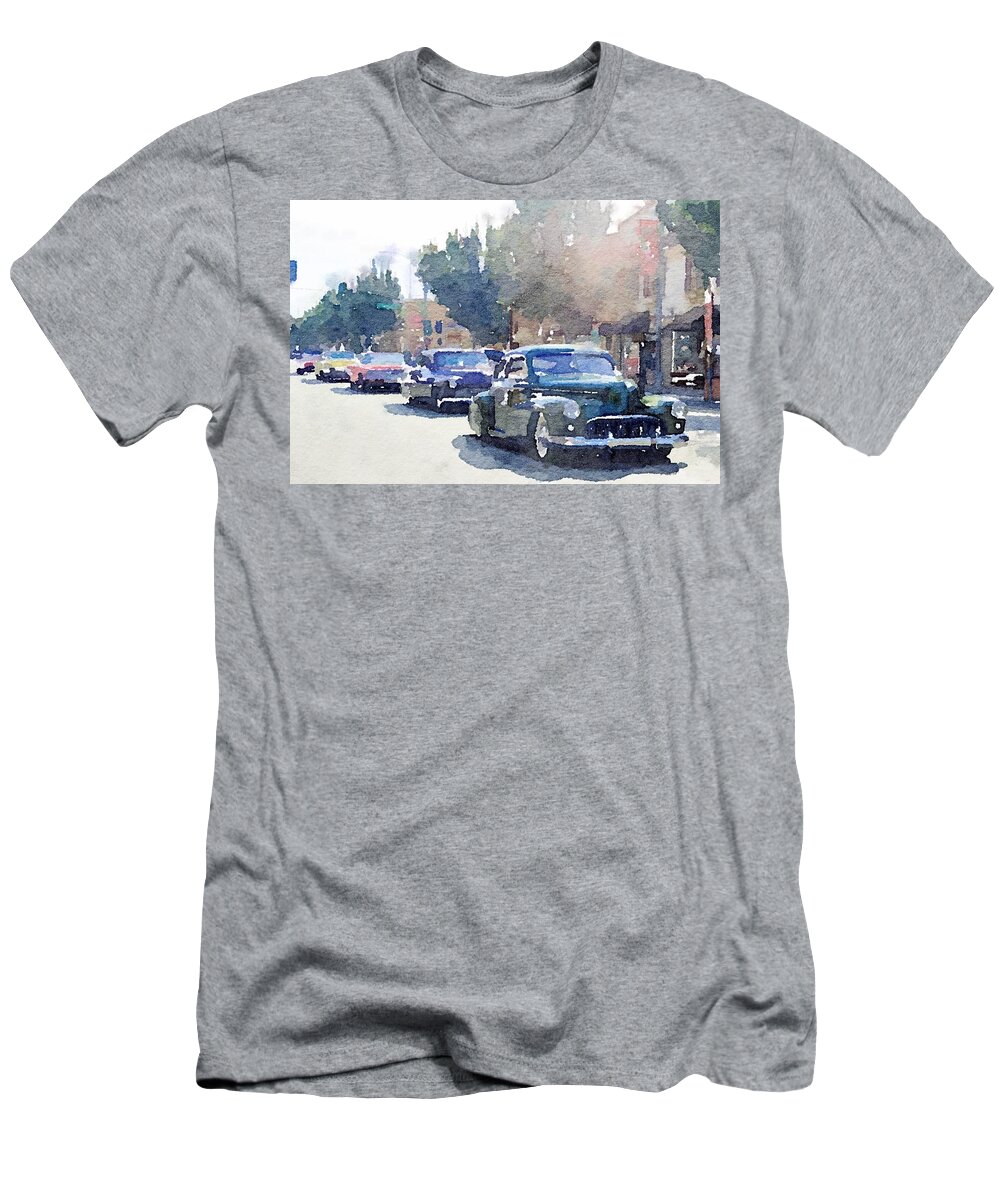  T-Shirt featuring the digital art Stuck in Traffic by Shannon Grissom