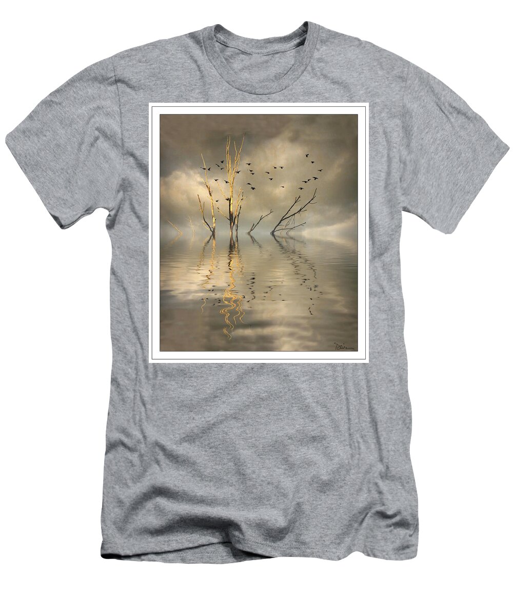 Barren Tree T-Shirt featuring the photograph Submerged by Peggy Dietz
