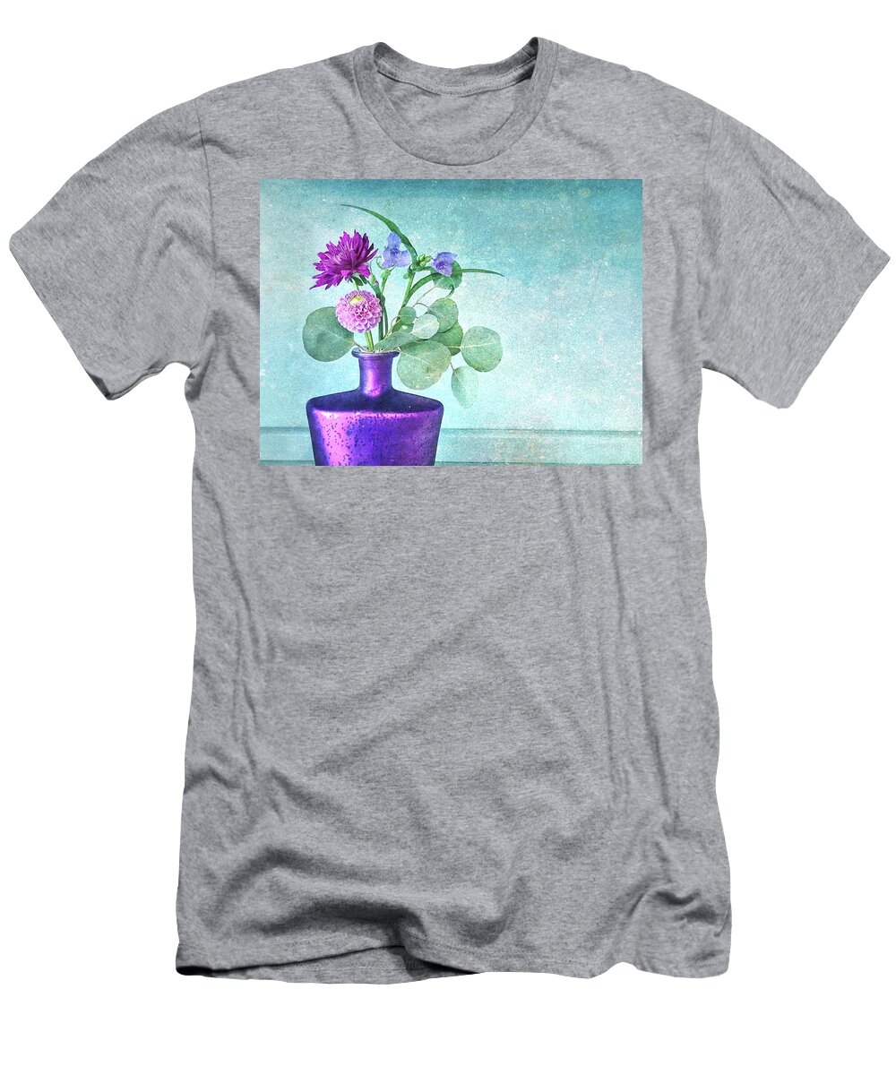 Dahlias T-Shirt featuring the photograph Garden Floral Summer Still by Jill Love