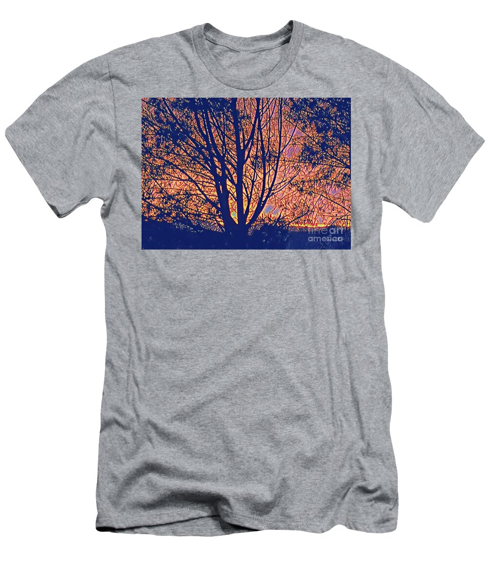 Sunrise T-Shirt featuring the painting Sunrise by Denise Railey