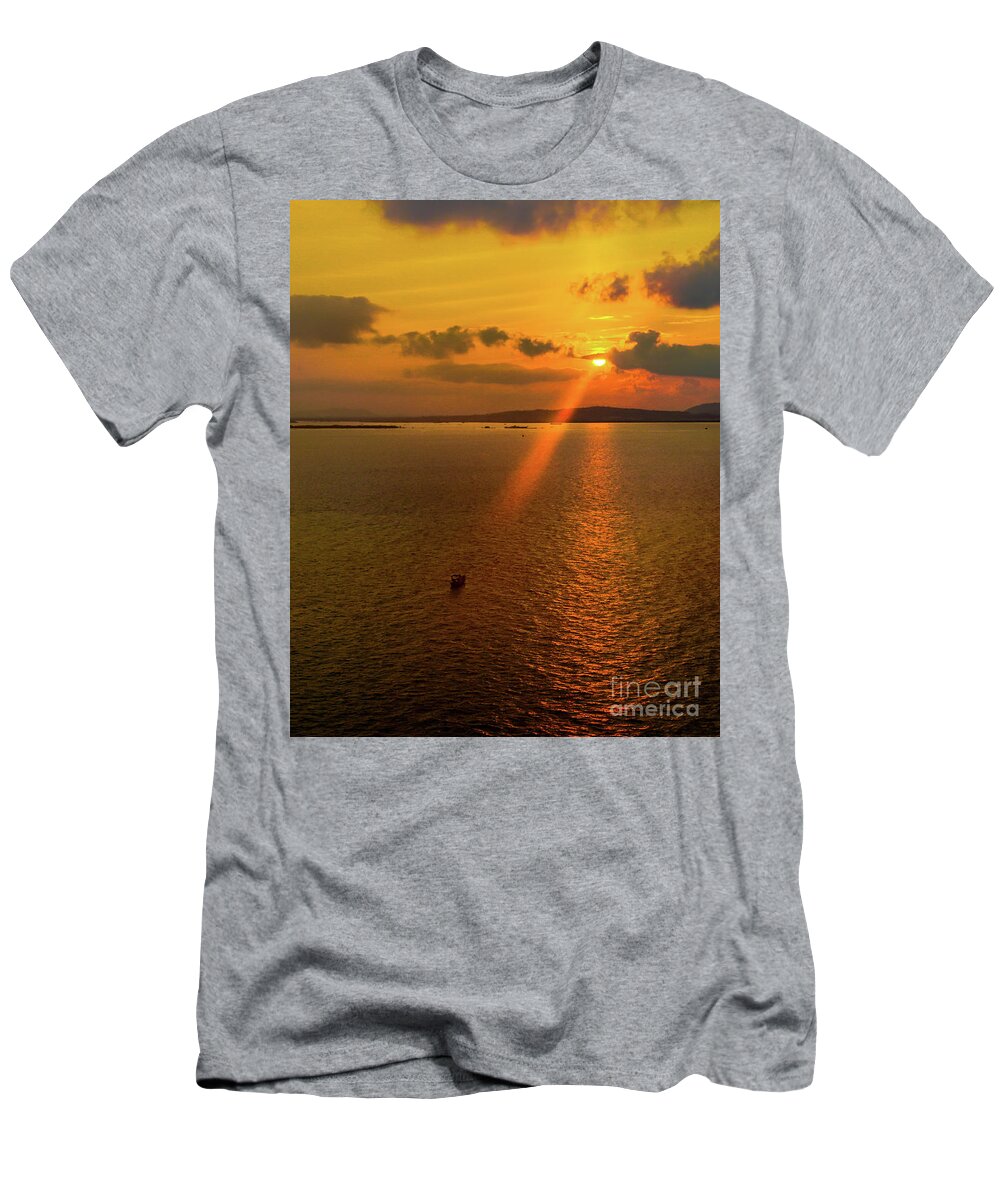 Sunrise T-Shirt featuring the photograph Sunrise on Ganh Rai Bay by David Meznarich
