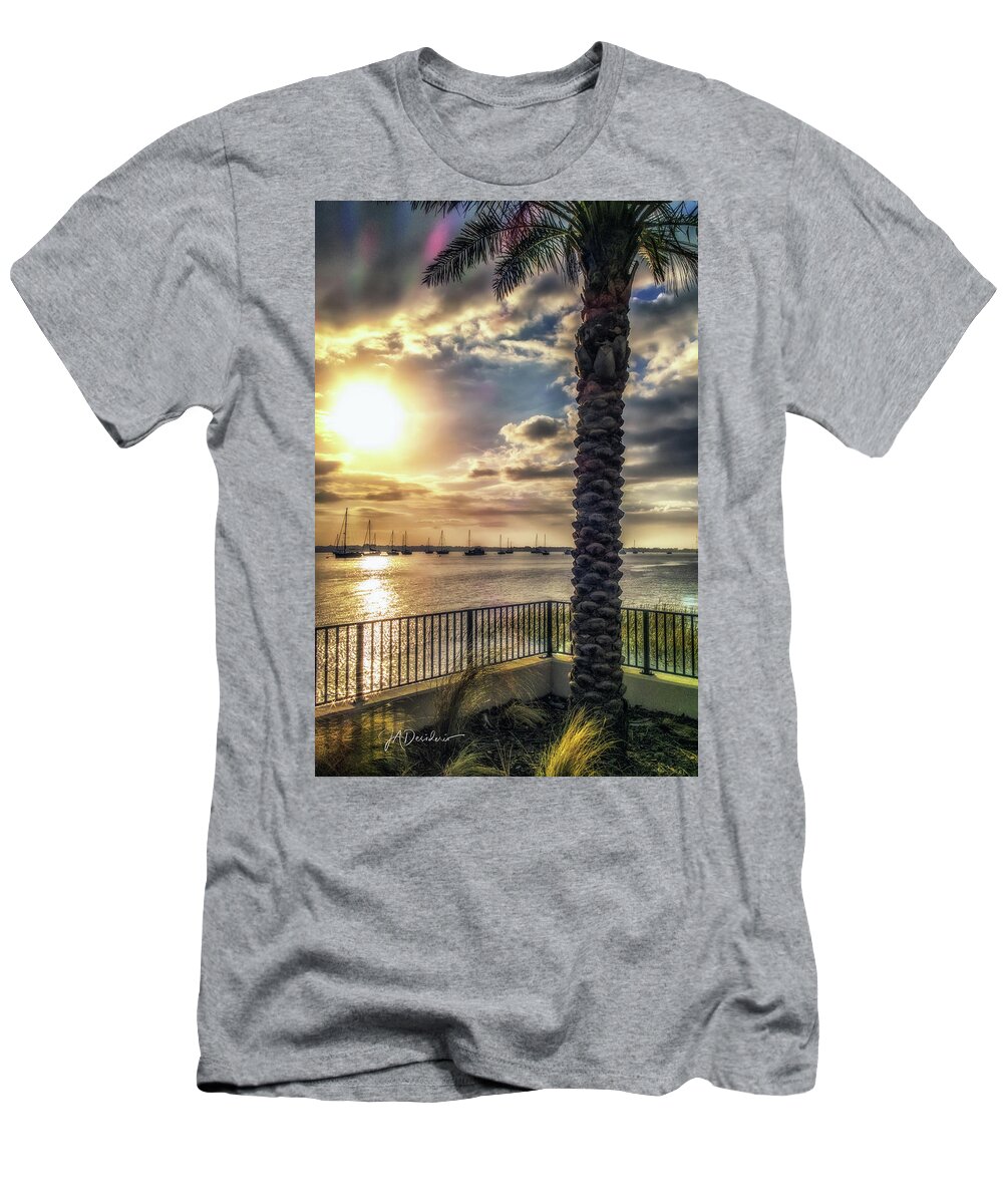 Sun T-Shirt featuring the photograph Sunrise Over the Matanzas by Joseph Desiderio