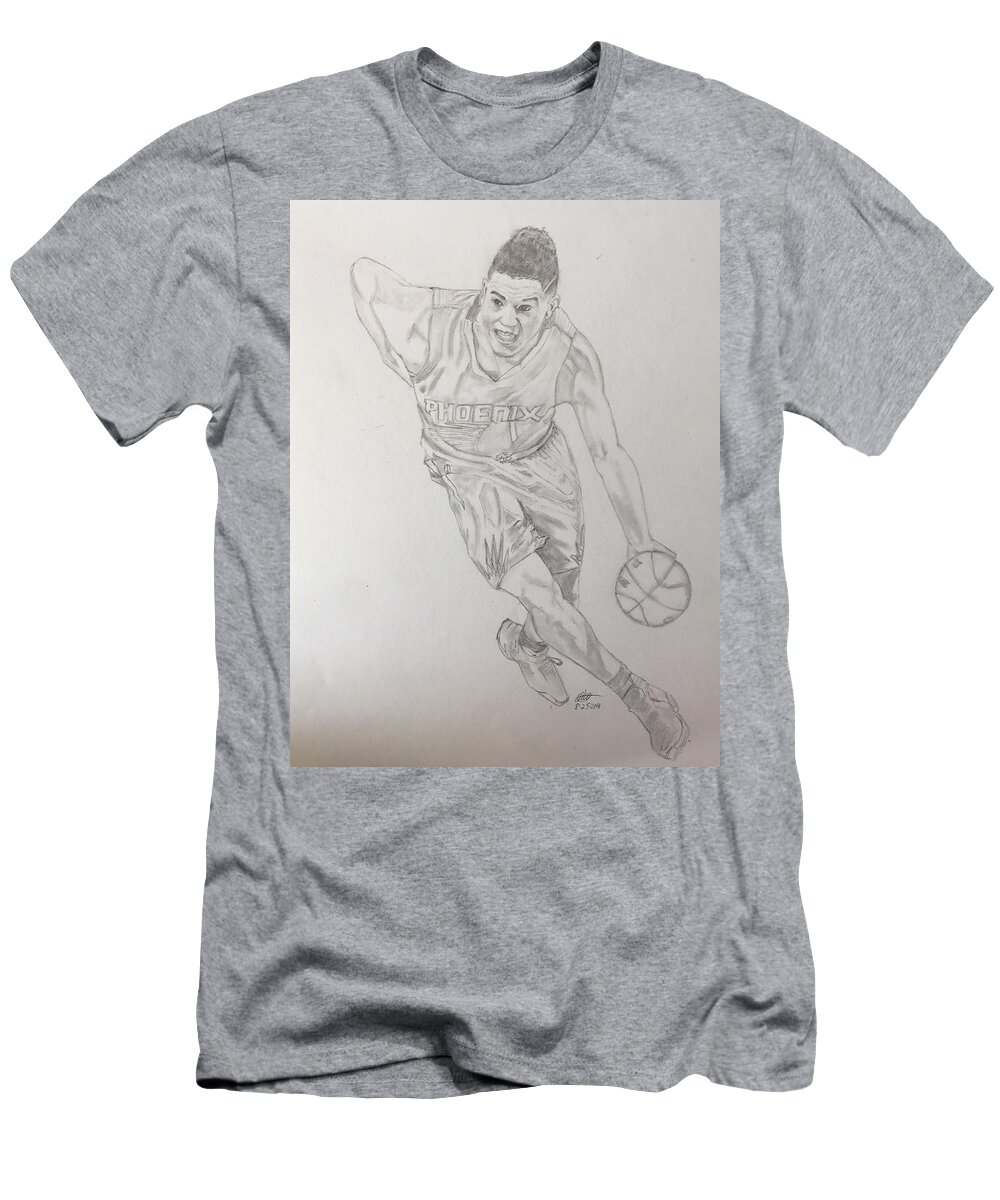 Art Drawing Devin Booker Phoenix Suns Basketball Unisex T-Shirt