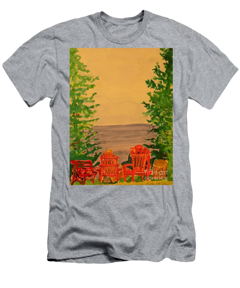 Lake Superior T-Shirt featuring the painting Superior View by Rodger Ellingson