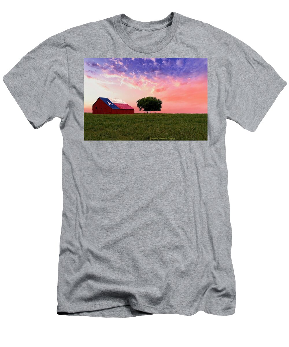 Barn T-Shirt featuring the photograph Texas Sunrise by Jonathan Davison