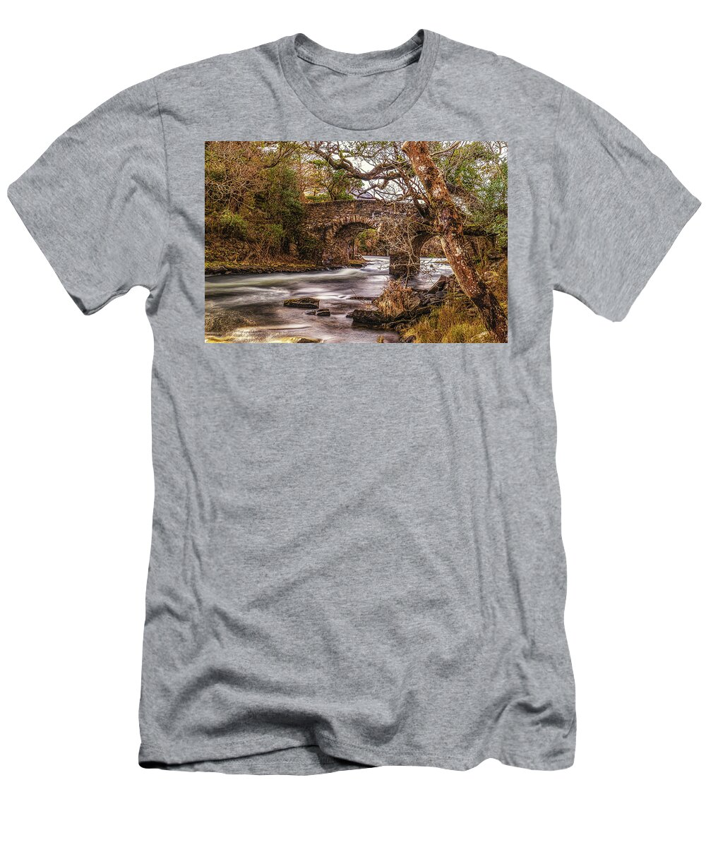 Ireland T-Shirt featuring the photograph The Bridge by Arthur Oleary