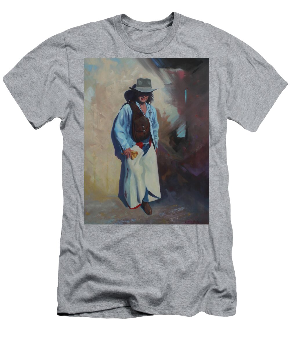 Firurative Art T-Shirt featuring the painting The Cowgirl by Carolyne Hawley