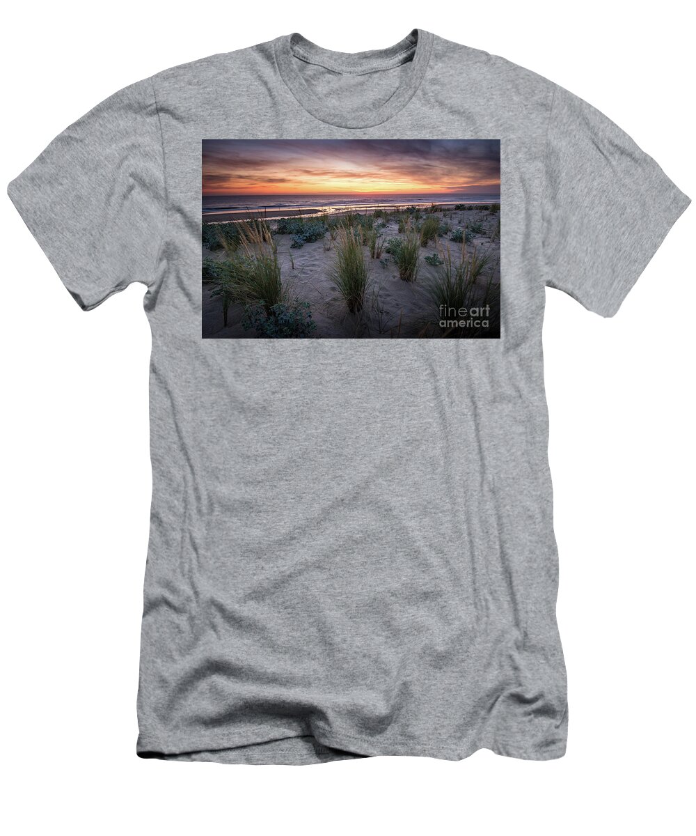 Natural Landscape T-Shirt featuring the photograph The Dunes In The Sunset Light by Hannes Cmarits