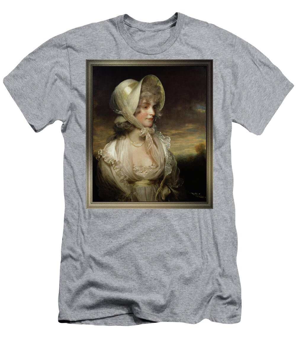 The Honorable Lucy Byng T-Shirt featuring the painting The Honerable Lucy Byng by John Hoppner by Rolando Burbon