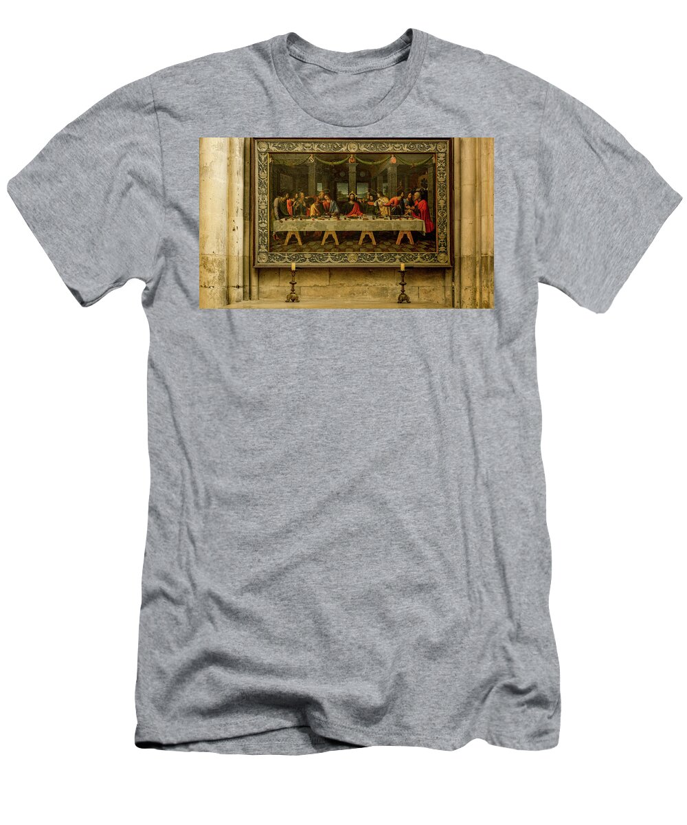 France T-Shirt featuring the photograph The Last Supper, Troyes Cathedral by Marcy Wielfaert