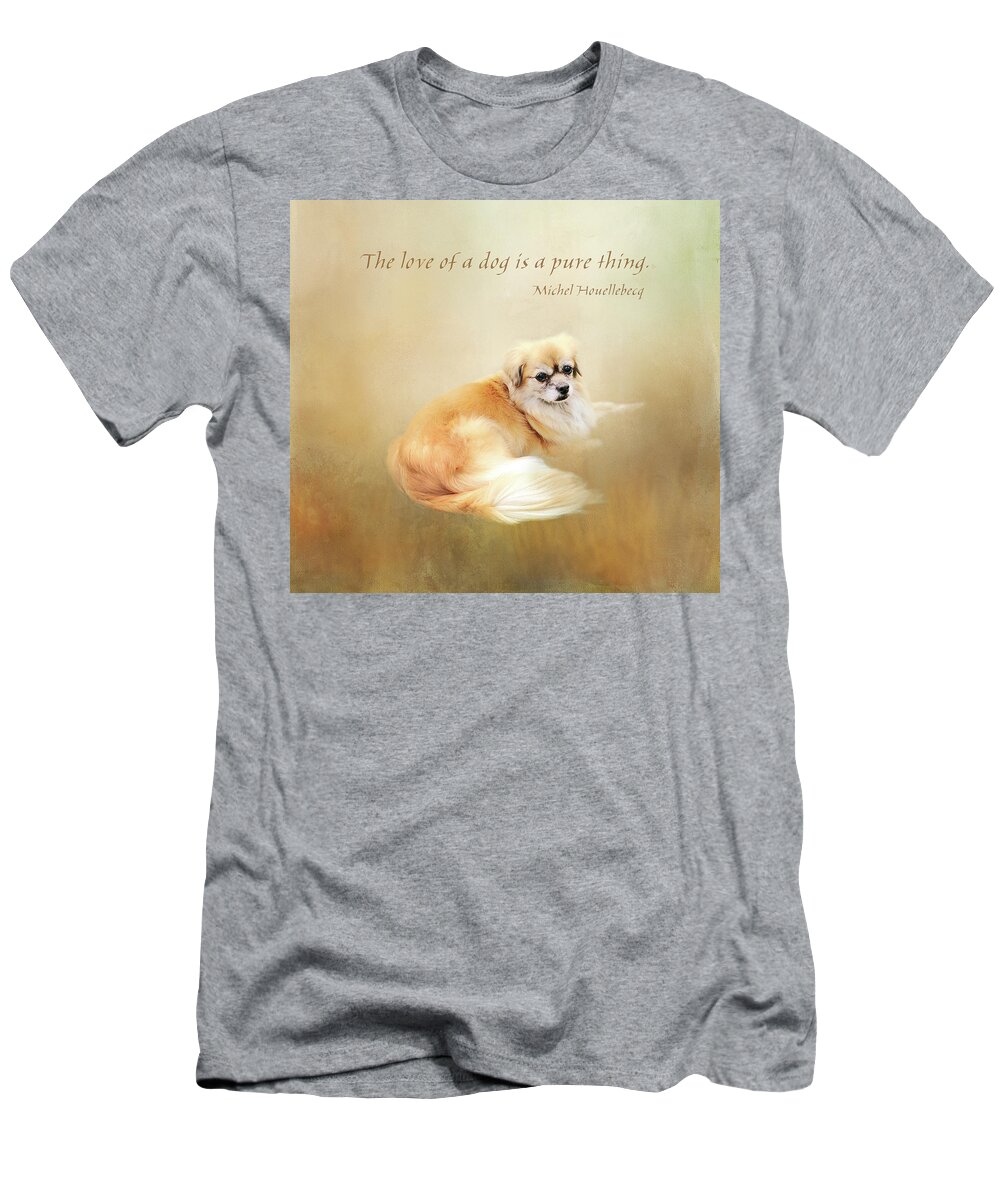 Photograph T-Shirt featuring the digital art The Love of a Dog by Terry Davis