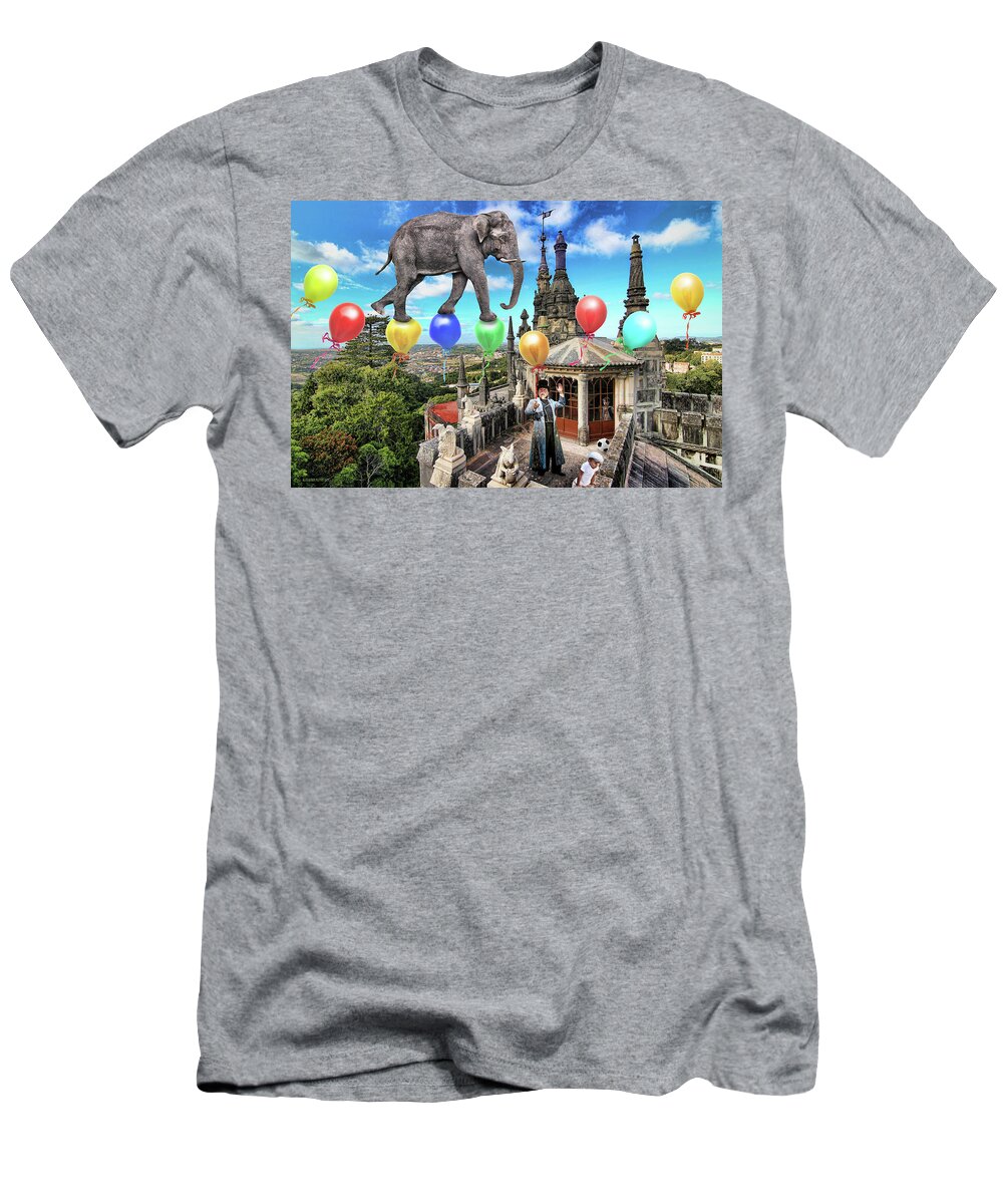 Elephant T-Shirt featuring the photograph The Magician on the Roof by Aleksander Rotner