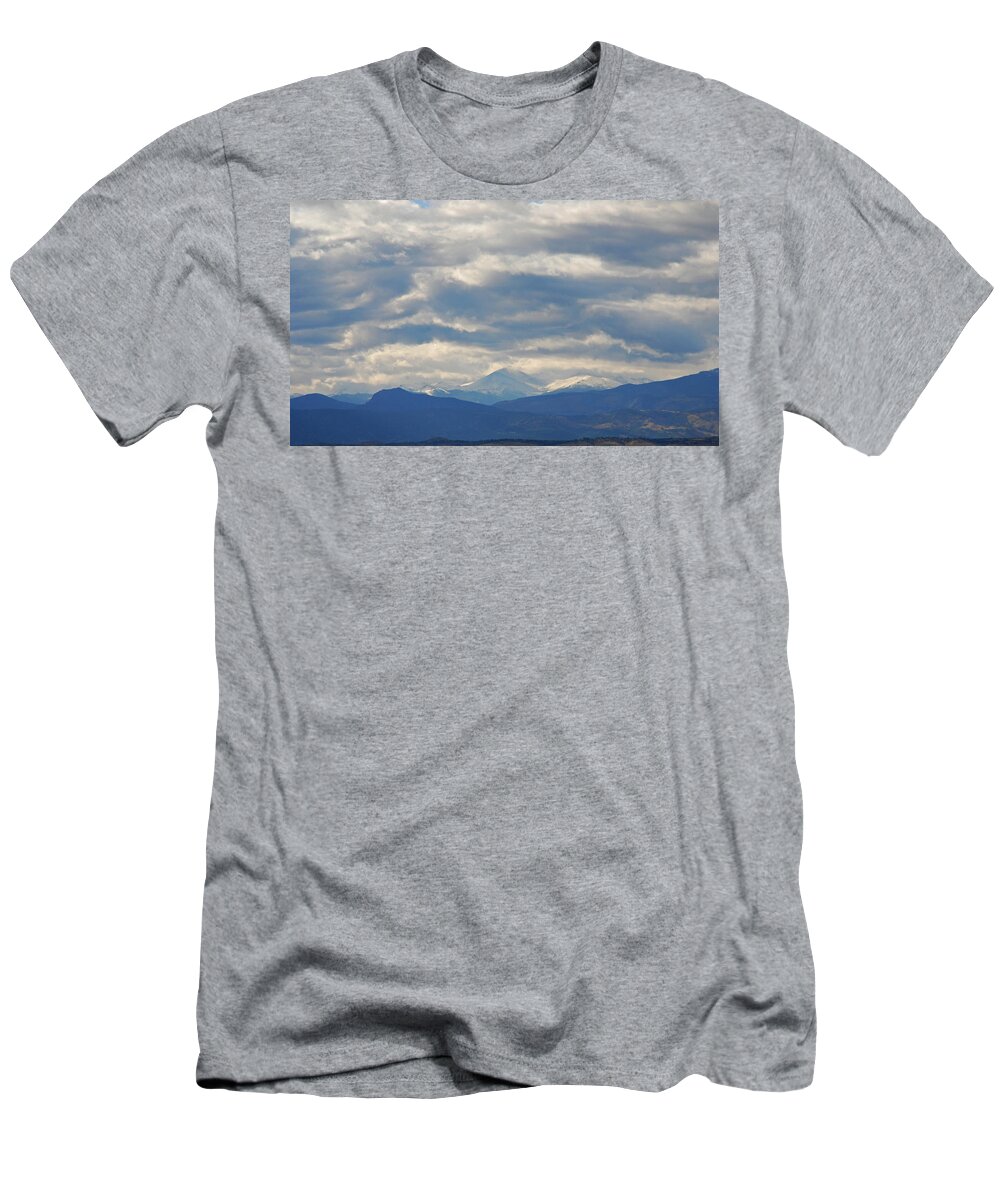 The Rocky Mountains T-Shirt featuring the photograph The Rocky Mountains by Angie Tirado