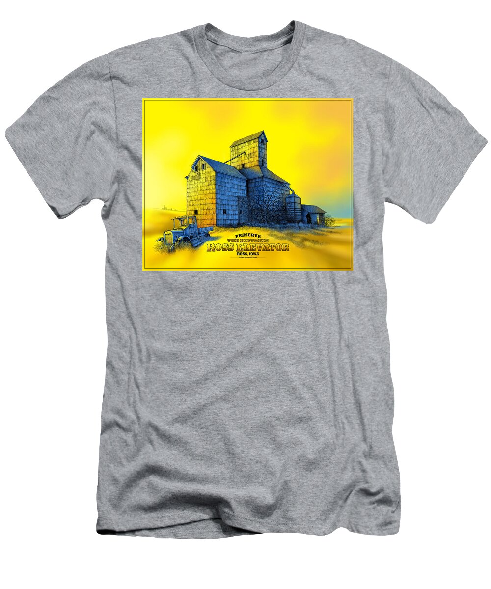 History T-Shirt featuring the digital art The Ross Elevator Version 4 by Scott Ross