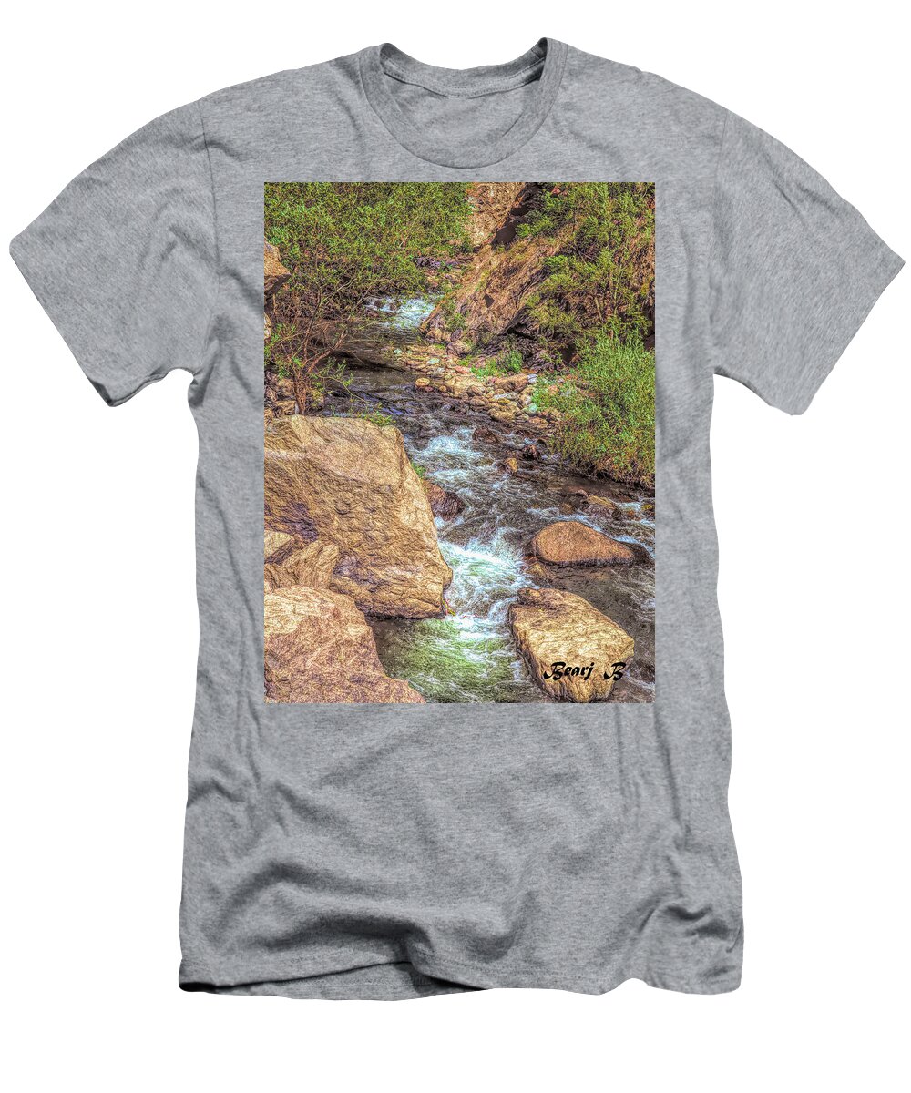 Steams T-Shirt featuring the photograph The Stream by Bearj B Photo Art