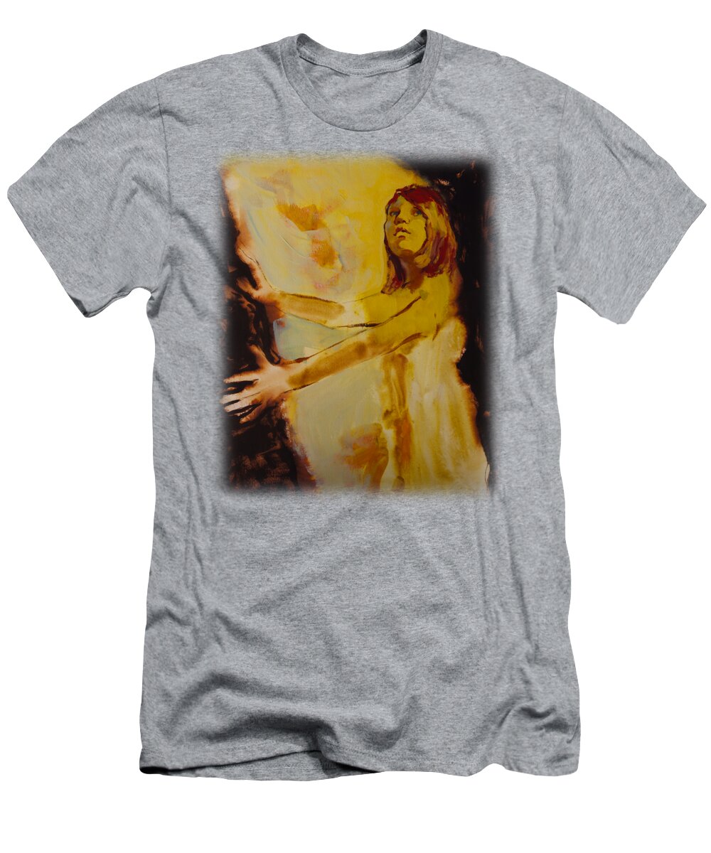  T-Shirt featuring the painting The Two Trees by Michael Shipman