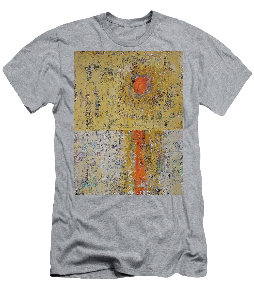 Tidepool T-Shirt featuring the painting Tidepool Reflection original painting SOLD by Sol Luckman