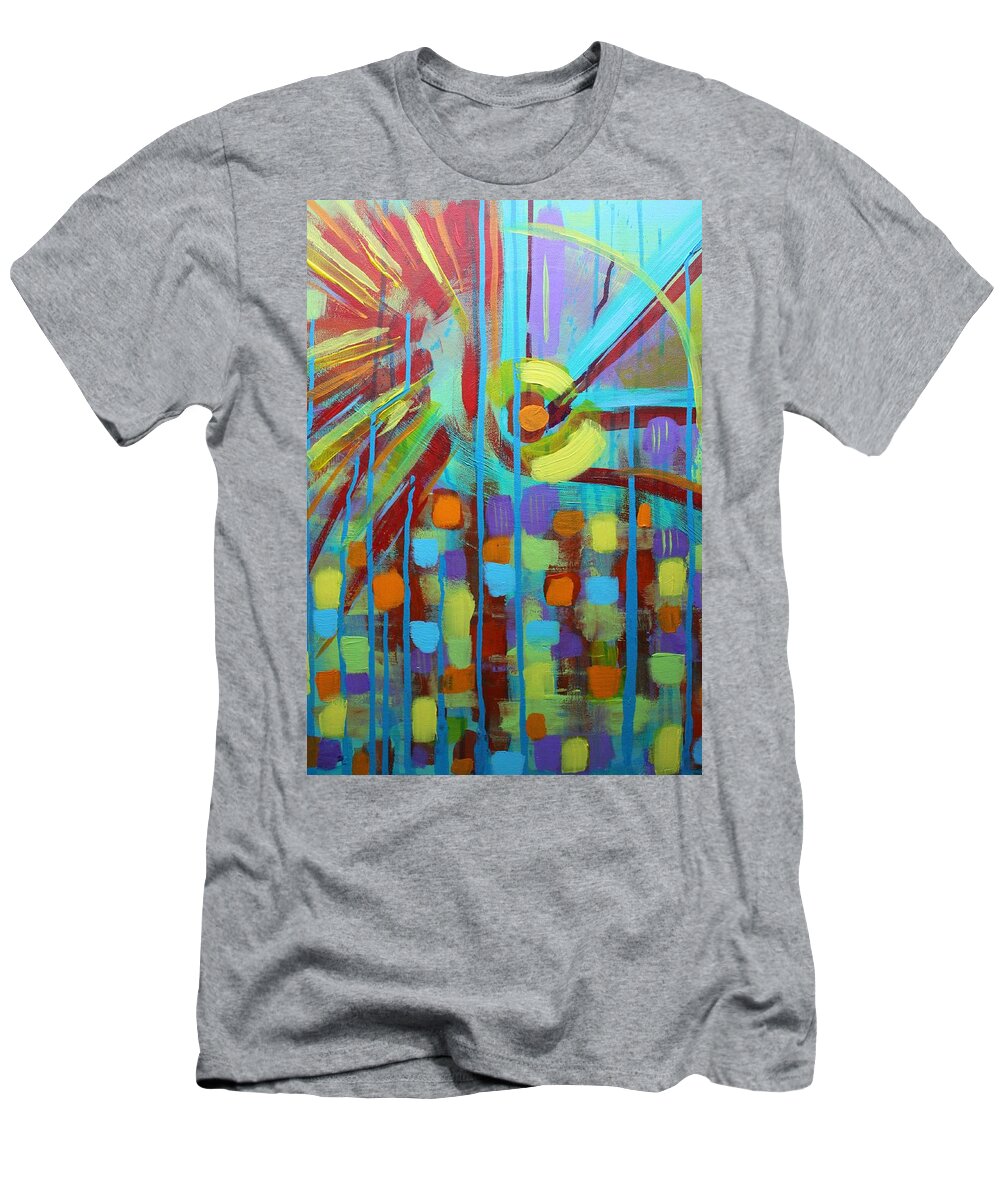 Abstract T-Shirt featuring the painting Time's Up by Jason Nicholas