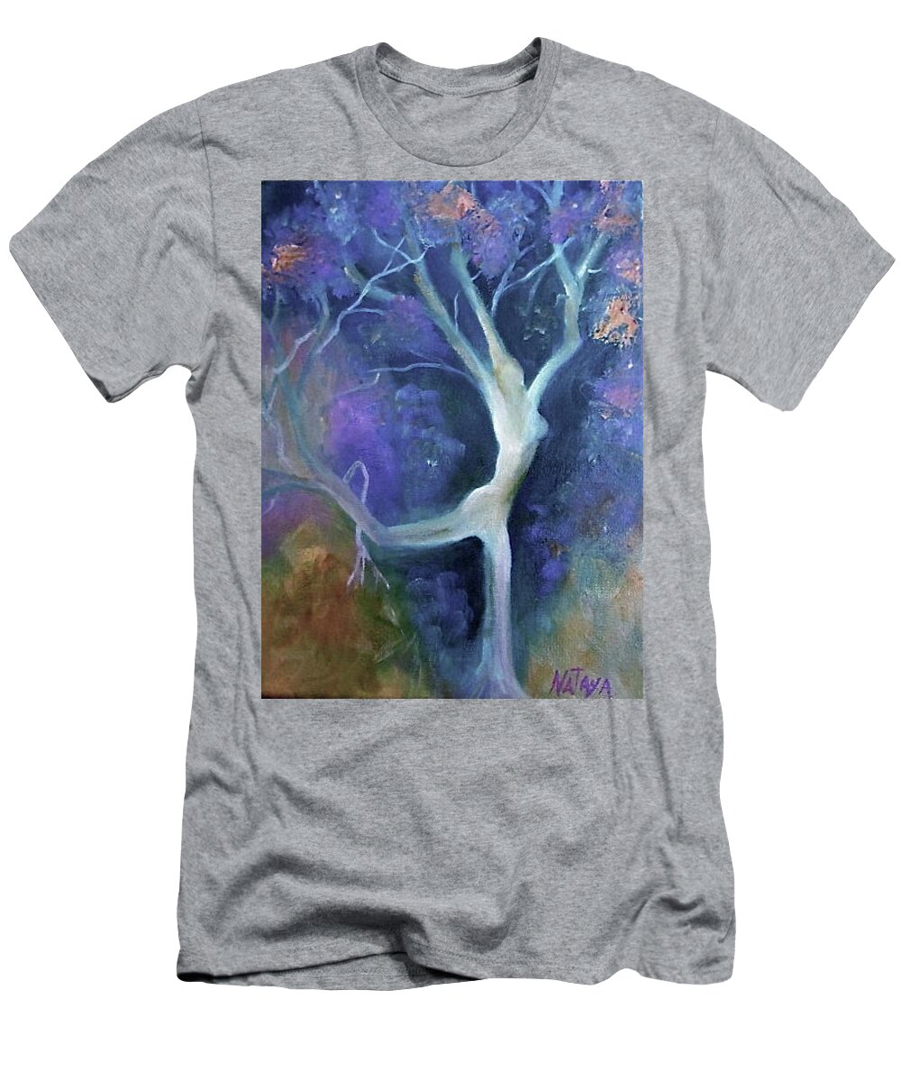 Tree T-Shirt featuring the painting Tree Spirit by Nataya Crow