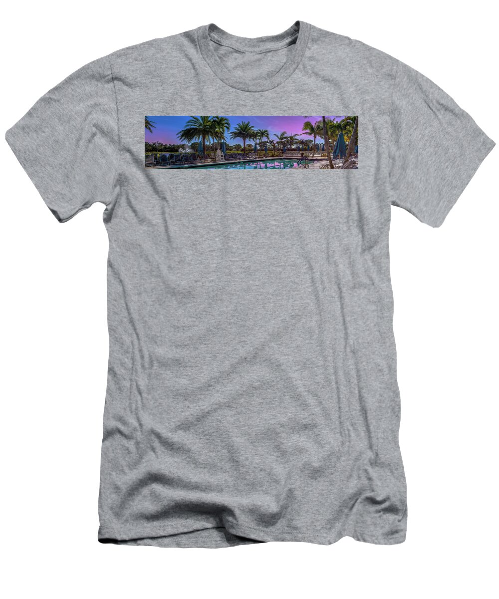 Pool Twilight T-Shirt featuring the photograph Twilight Pool by Jody Lane