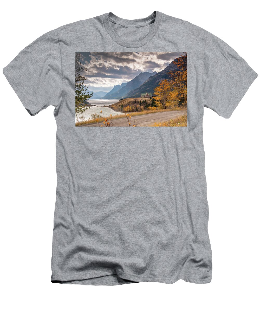 Upper Waterton Lakes T-Shirt featuring the photograph Upper Waterton Lakes by Tim Kathka