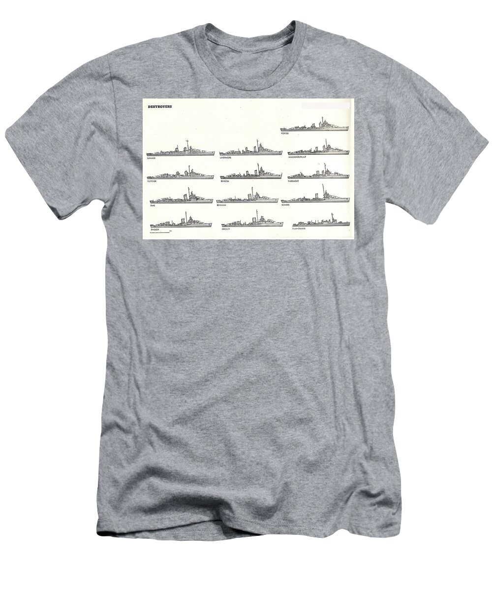United T-Shirt featuring the photograph US Navy Destroyers of World War II by Steve Estvanik