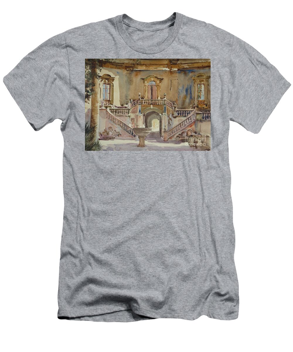 Travel T-Shirt featuring the painting Villa Palagonia, Bagheria, Sicily by Clive Wilson