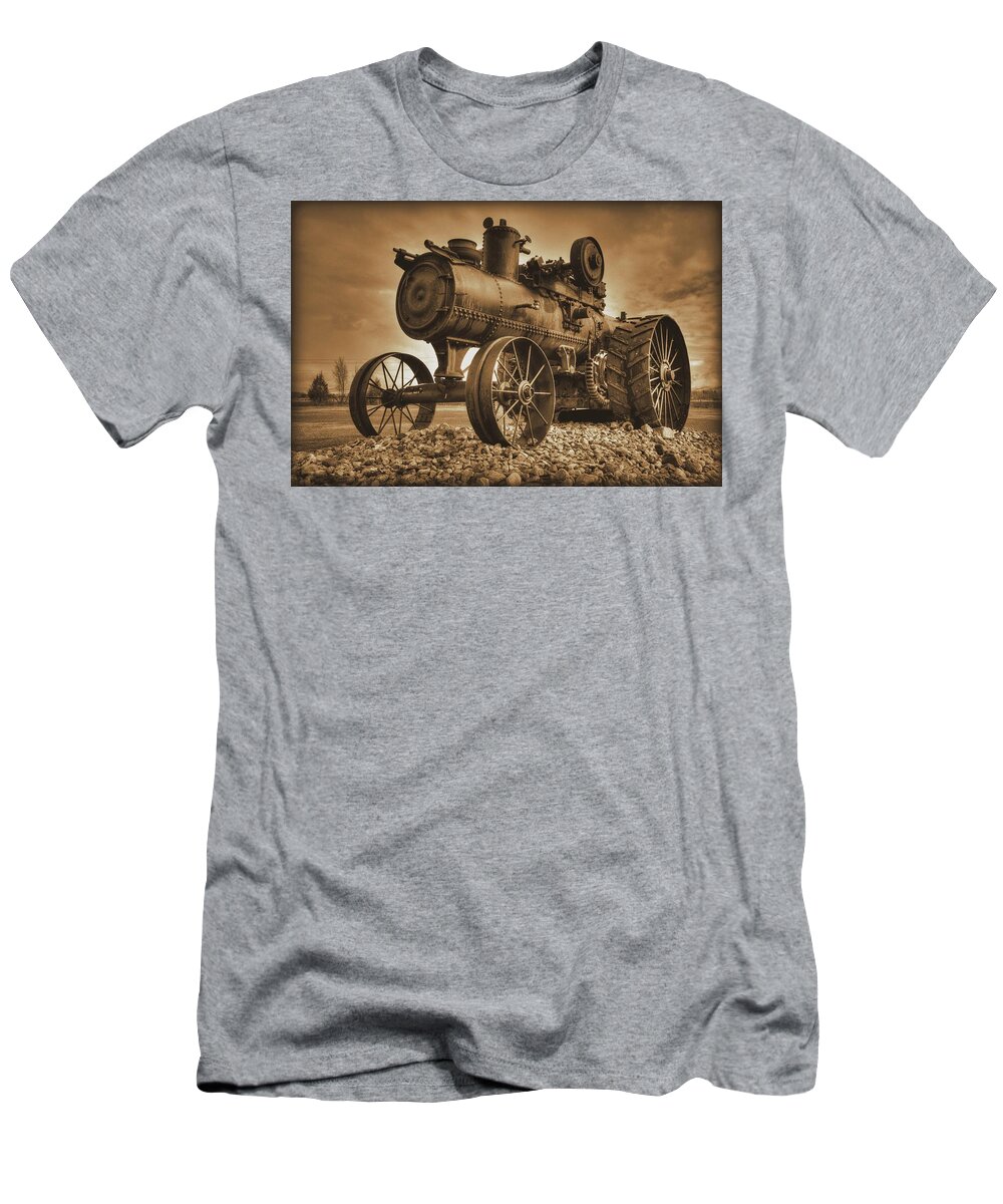 Montana T-Shirt featuring the photograph Vintage Iron Steamer by Michael Morse