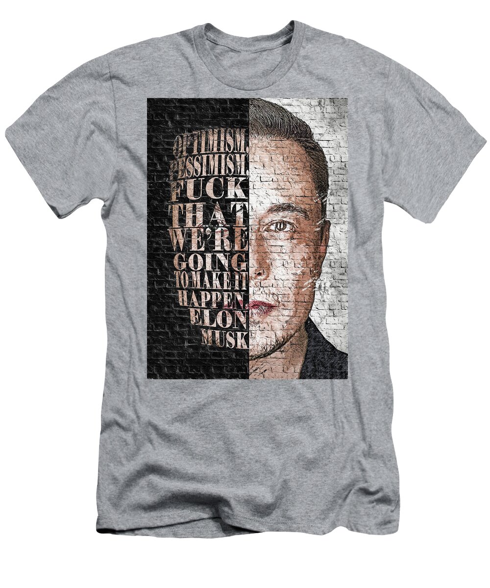 Marxism Control linen Wall-Art Elon Musk v3 T-Shirt by Zdenek Moravek - Fine Art America