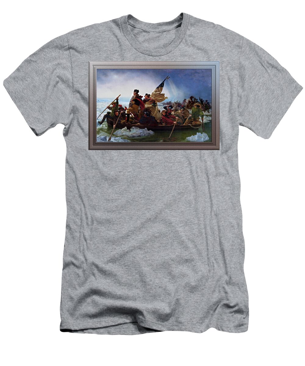 Washington Crossing The Delaware T-Shirt featuring the painting Washington Crossing the Delaware by Emanuel Leutze by Rolando Burbon