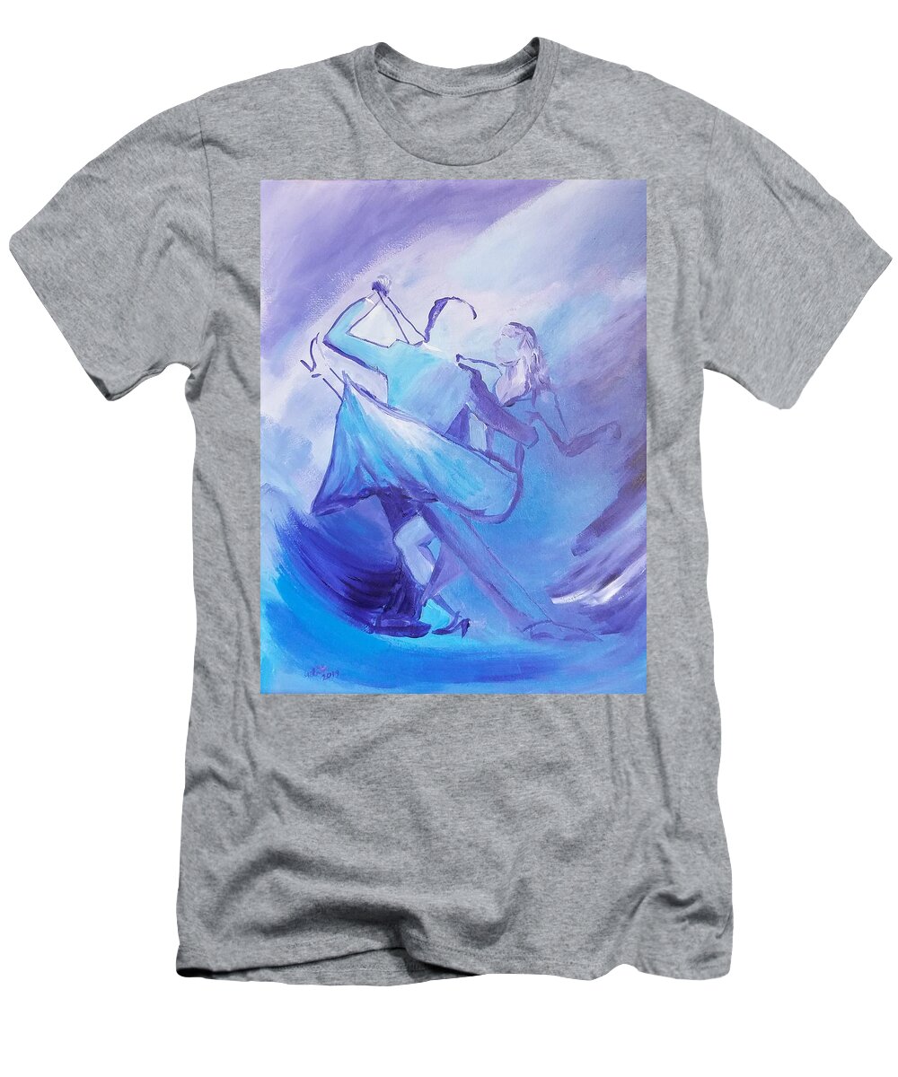 Dance T-Shirt featuring the painting When Two souls connect by Geeta Yerra