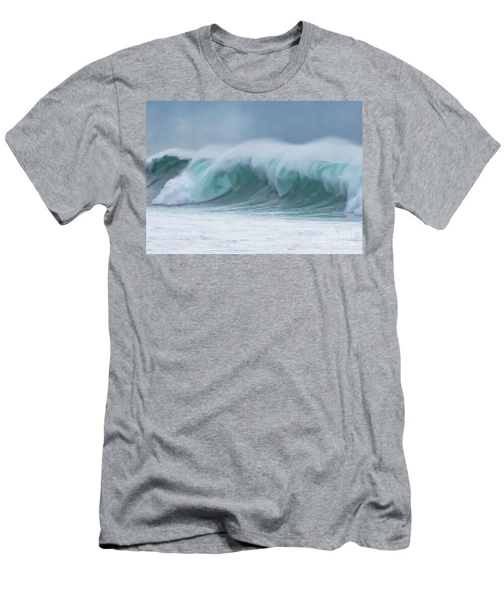 Waves T-Shirt featuring the photograph White Lightning by Larry Young