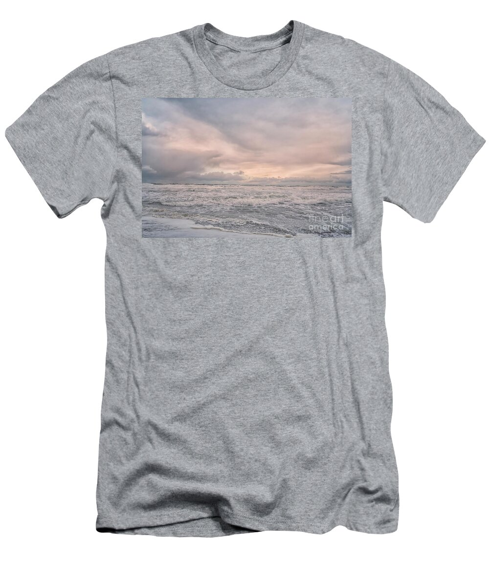 Waddenzee T-Shirt featuring the photograph Wild sea by Patricia Hofmeester