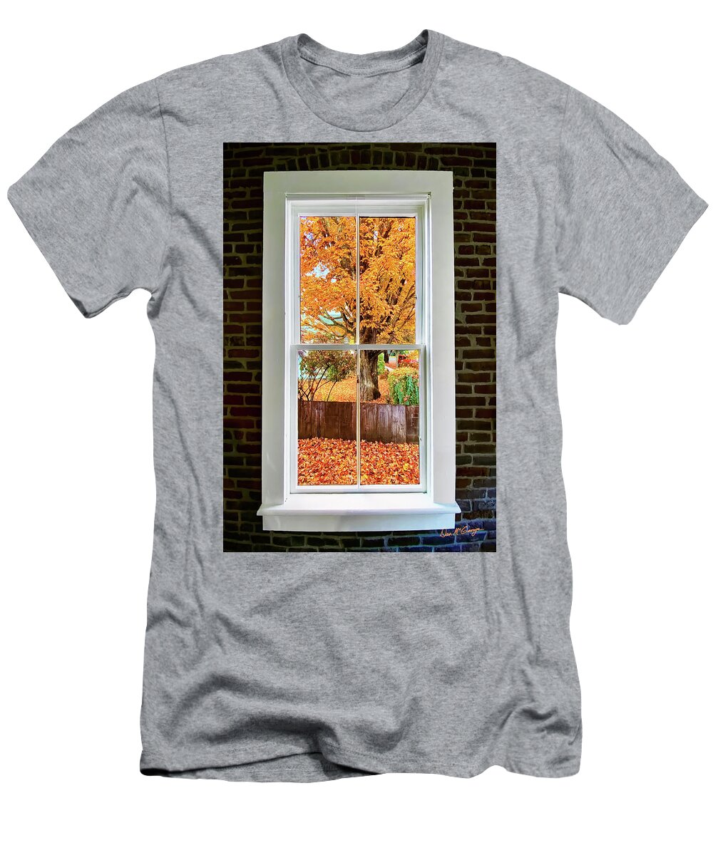 Window T-Shirt featuring the photograph Window to Fall by Dan McGeorge