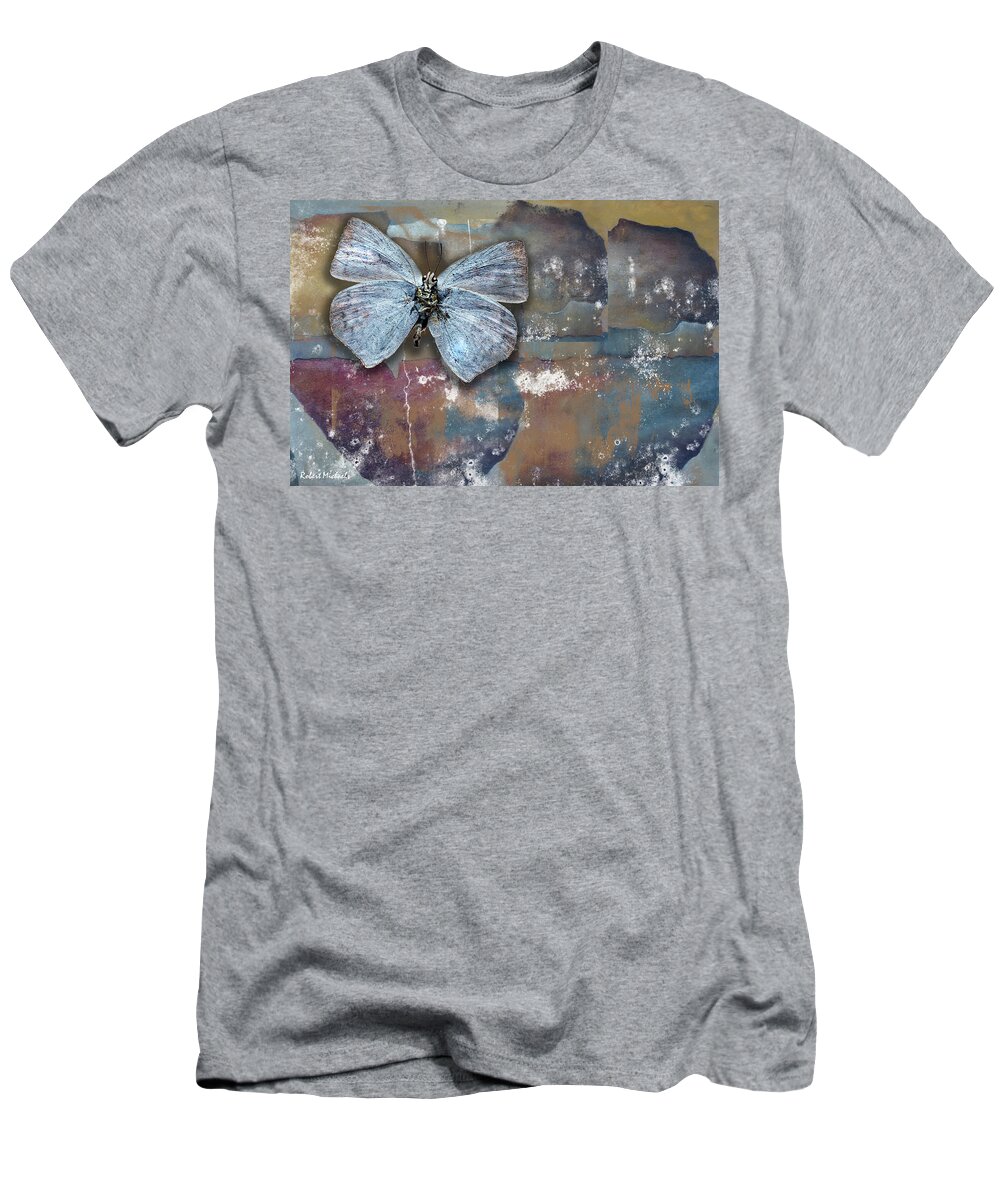 Butterfly T-Shirt featuring the photograph Wings Against A Wall by Robert Michaels