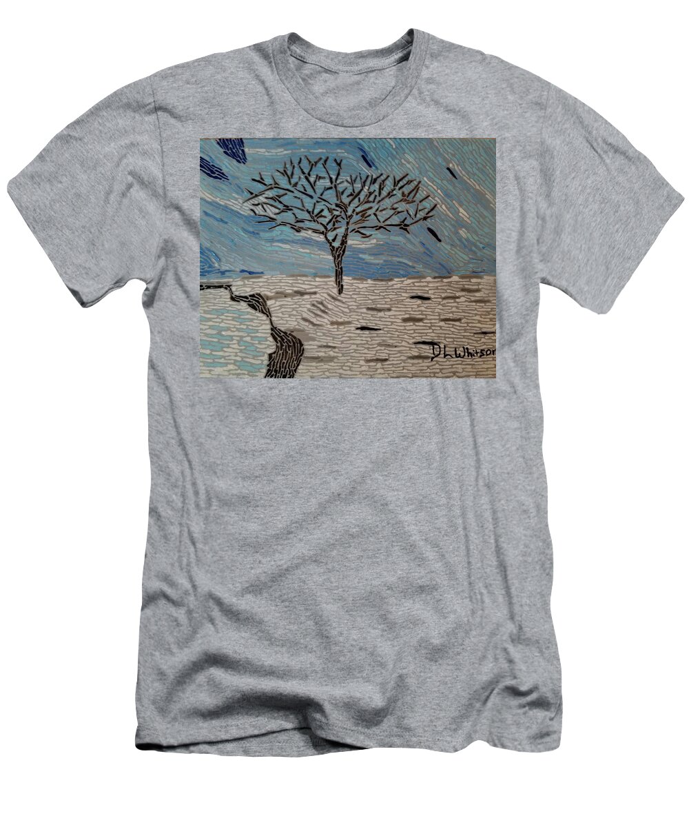 Winter T-Shirt featuring the painting Winter - the Four Seasons by DLWhitson