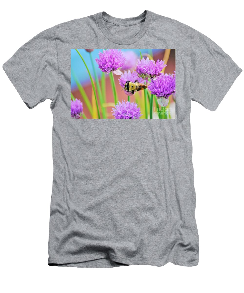 Chives T-Shirt featuring the photograph Working all the Angles by Merle Grenz