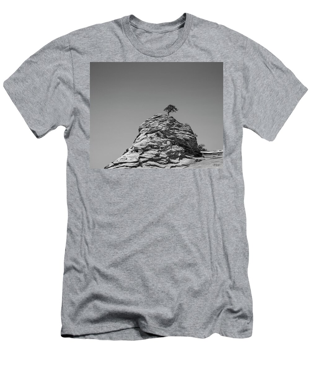 Zion T-Shirt featuring the photograph Zion National Park Utah III BW by David Gordon