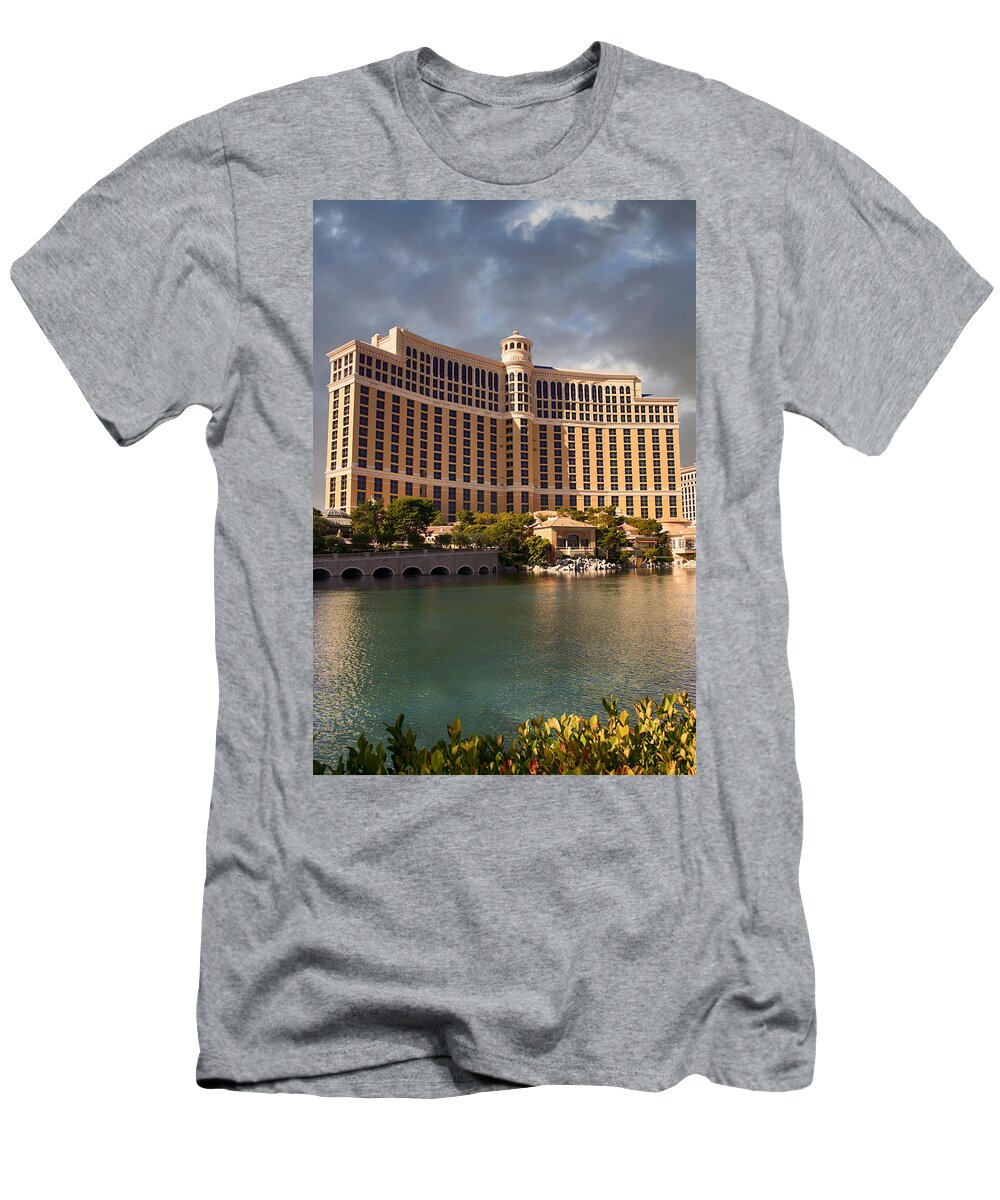 Bellagio T-Shirt featuring the photograph Bellagio Hotel Vegas #1 by Chris Smith