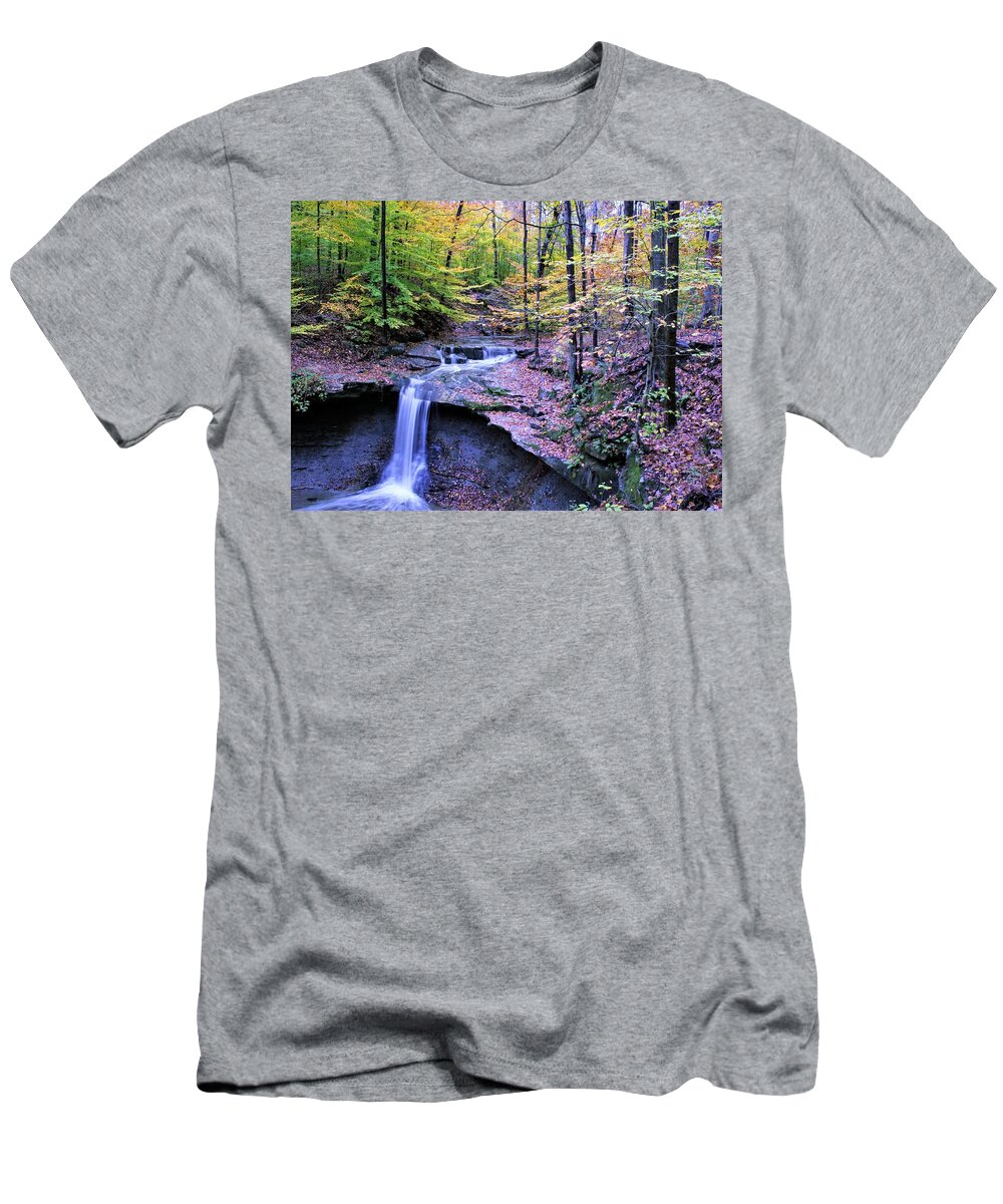  T-Shirt featuring the photograph Blue Hen Falls by Brad Nellis