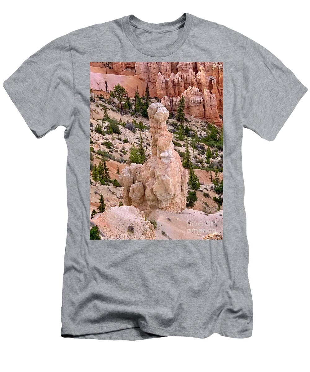 Bryce Canyon Thors Hammer T-Shirt featuring the digital art Bryce Canyon Thors Hammer #1 by Tammy Keyes